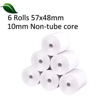 카드단말기용지 6롤 감열지 영수증 프린터 용지 POS 57mm 57*48mm 모바일, 한개옵션0