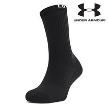 언더아머 양말 D81- 1358345-001 유니섹스 UA 코어 크루 3팩 삭스, XL