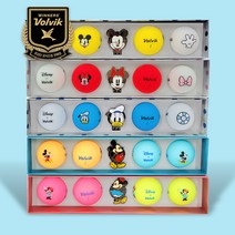 볼빅 디즈니 미키 미니 마우스 4구 볼마커세트 비비드 라이트 골프공 3피스 인쇄 선물포장, 1. 미키마우스세트