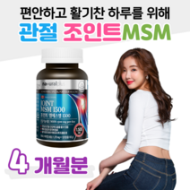 관절 연골 건강 도움 캐나다 조인트 엠에스엠 MSM 1500 mg 비타민D 녹색 입 홍합 추출 분말 상어 연골 분말 생선 콜라겐 골다공증 발생 위험 감소 도움, 4 개월치, 1375mg x 120정 (하루 2정)