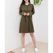 여성 FW 벨벳 단추 카라 미니 원피스 기본템 가을원피스코디 와이프 40대
