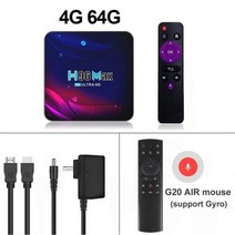 TV수신기 지상파안테나 공중파안테나 공청안테나 H96Max V 안드로이드 박스 4G 32GB 64GB HD 4K 구글 음성 셋톱 2.4G/5.8G WIFI 블루투스 미디어 플레이, 영국 플러그, 09 4G 64G G20S
