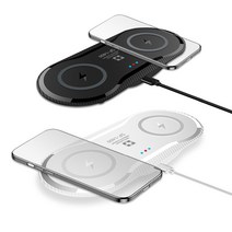 스위스윙거 듀얼 고속 무선충전 패드 30W SP1400, 화이트, 1개