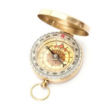 견고한 G50f 금속 플립 구리 나침반 야광 고급 회중 시계, 01 YELLOW