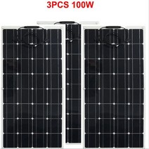 태양열설치 태양광패널 태양 전지 패널 300W 400W 200W 100W 유연한 12V/24V 배터리 충전기 1000W 키트에 대 한 중국 Monocrystalline, A, 300W PET PANEL