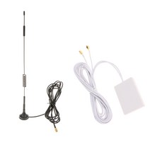 GHSHOP 4G LTE 무 지향성 단자 안테나 12dBi SMA 이득 안테나 수 플러그, 설명, 흑백, 설명