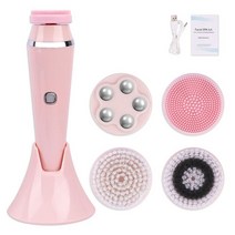 뷰티디바이스Silicone Facial Cleaning Brush Acne Removal Face Massage Skin Care Electric Cleanser Son, 06 Pink without box