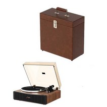 고급 레코드판 턴테이블 시티팝 축음기 레트로 감성, 월넛 컬러 + 수납함