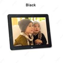 디지털액자 전자 프레임 액자 모니터10 인치 HD 디지털 사진 프레임 1024x600 울트라 얇은 LED 전자 앨범 L, 01 Black_02 미국 플러그