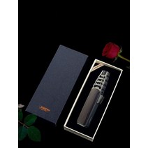 휴대용 호신용 스프레이 라이터 전기총고출력 조정 가능한 금속 방풍 스프레이 건 안전 잠금 바베큐 포인, 04 Brown(gift box)