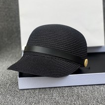 수제 스포츠 승마 모자 / 여름 라피아 썬캡, 02 파피루스 블랙_01 M (56 ~ 58 cm)