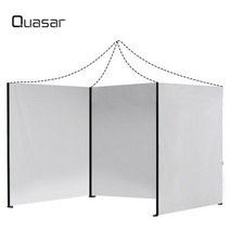 조립식 평상 시스템 파고라 파라고 돔하우스 가제보 QUASAR 3x3m(10x10Ft) 접이식 천막 Pergola 구조 전망대 캐노피 텐트 야외 개폐식 정원 전시 파티 텐, white side walls