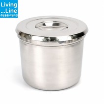 다양한 사이즈 대용량 소스통 스텐 뚜껑 양념통 소금 설탕 조미료 식재료 보관함 갈비탕 감자탕 뼈통 주방양념통 고추장 양념장 조미료 소분통, [LL] 골드소스통-소-뚜껑 포함
