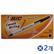 WPE351288부드러운 라운드 빅볼 검정볼펜 12개입x2개 신학기