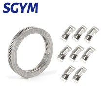 Szgym304 스테인레스 스틸 웜 클램프 호스 스트랩 패스너 포함 조절 가능한 DIY 파이프 덕트 10115 피트, 01 10FT Strap