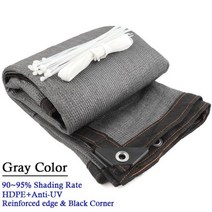 그늘막쉐이드 카페천막 두꺼운 anti-uv hdpe 패브릭 야외 천막 pergola 태양 캐노피 테라스 발코니 안전 개인 정보 보호 그물 수영 태양 그늘 그물, Gray Color, 3x3m