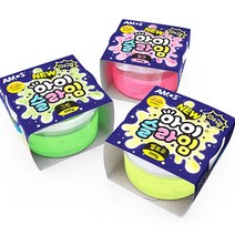 아모스 투명 아이슬라임 야광 액체괴물 300g, 분홍