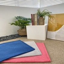 마시멜로 사계절 먼지없는 미끄럼방지 물세탁 다용도매트 극세사 단모 욕실 주방 현관 발매트 주문제작가능, 블루