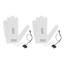 열선장갑 바이크 오토바이방한토시 난방 장갑 용 3 기어 조정 가능한 전기 히터 패드 히팅 필름 교체 DC 2 개, [02] WHITE