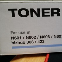 [신도] N601 N602 N606 N607 토너 (리필토너/500g) 코니카미놀타 BIZHUB-363/423(TN-414), 검정, 1개