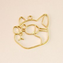 레진아트/프레임악세사리/패셔니냥이/선글라스/금색