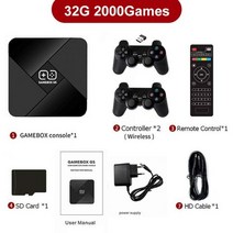 40000 게임 박스 G5 레트로 비디오 콘솔 듀얼 시스템 S905L WiFi 4K HD TV 플레이어 PS1 N64 PSP gba용 128G, 32G 2K Games_미국