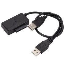외장cd롬 외장 odd dvd cd 롬 리더기SATA-USB 2.0 6 핀 + 7 13 어댑터 케이블 노트북 광학 드라이브 CD/DV, 01 1pcs