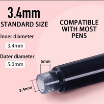 8Pcs/lot Universal 3.4mm Ink Sac Disposable Blue Black Fountain Pen Refills Red Cartridge School Off, 03 Erasable Blue