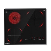 쿠쿠 하이브리드 전기레인지 CIHR-HL301FB [인덕션2+하이라이트1/87mm], 단품