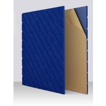 흡음패널 10 개갑 능직 디자인 친환경 폴리 에스터 패널 50x50cm 셀프 접착 방음 벽 사무실 피아노 룸, [09] Dark Blue A