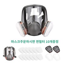 태월 INSMA 6800전면형 방독면 방독마스크 마스크호흡기 17IN1, 마스크단품(정화통미포함), 1개