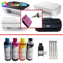 캐논 삼성 HP LG프린터 사용 리필잉크셋트 (잉크4색400ML+주사기4개+잉크석션기) 잉크충전으로 유지비용 절감, 2040VF 2040FW용(잉크4색+주사기4개+석션기), 1개