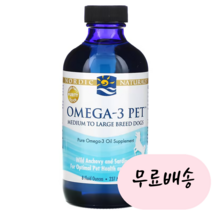 노르딕내츄럴스 펫 반려동물 강아지 노령견 피부 관절염 오메가3 중대형견용 237ml, 1개
