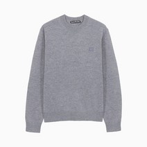 아크네스튜디오 (당일) 22FW 아크네 스튜디오 페이스 로고 그레이 니트 C60042 GREY MELANGE