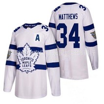 새 시즌 NHL 유니폼 Toronto Maple Leafs 토론토 메이플스 아이스하키복 1벌 대발, 단풍 34 경기장 화이트