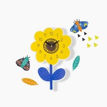 한숲하우스 WMC157163 시리즈 벽시계 데코스티커(무소음), WMC-156 플라워