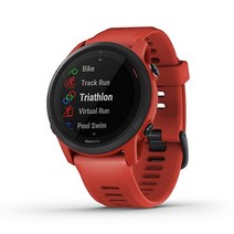 Garmin 가민 포러너 745 GPS 러닝 워치 상세 트레이닝 통계 연습 기능 내장 필수 스마트워치 화이트 스톤 213608, 빨간색_러닝워치