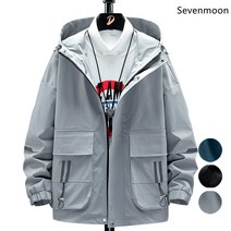 Sevenmoon 남자 재킷 코트 남성복 가을 바람막이 코트 빅사이즈 M-4XL
