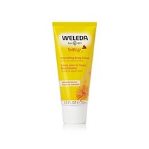 Weleda Baby Sensitive Care 페이스 크림 1.7 액량 온스 화이트 아욱 팬지 및 스위트 아몬드 오일이 함유된 식물 리치 모이스처라이저, 너리싱 바디 크림 - 카렌듈라_2.5 Fl Oz(1팩)