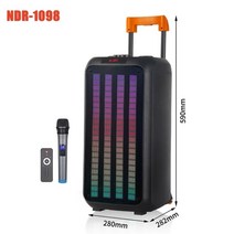 캠핑 휴대용 방수 블루투스 스피커 피크 파워 6000w 강력한 야외 드로바 붐 박스 8 inch big horn partybox heavy karaoke with mic 102, ed-1098