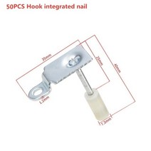 못타카 타커 핀 에어 타정기 미니 타정못 강철 손톱 총 리벳 도구 액세서리 홈 벽 세트, 50pcs 후크 손톱