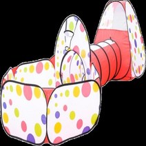 터널형 텐트 3 인 1 접이식 멀티 컬러 어린이 놀이 터널 공 아기 야외 극장 엔터테인먼트 필수, Black