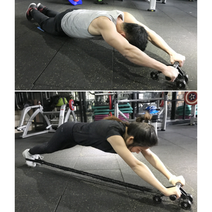 옆구리살빼는운동기구 1+1 허리운동 근력 배운동, 그린+그린