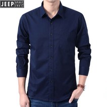 지프 스피릿 남성 긴팔 셔츠 지프스피릿 JEEP 남성 긴팔 셔츠 남성용 긴소매 셔츠 남성용 면 비즈니스 캐주얼 옷깃 남성용 5013