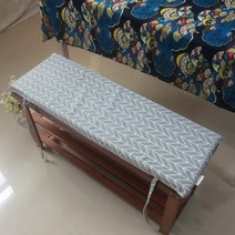 야외벤치의자 공원벤치 철제벤치 정원 의자 에스닉 스타일 베이 윈도우 시트 쿠션 다다미 가든 벤치 소파 폼 고, Barley Ear+100 x 30cm 3cm Thic