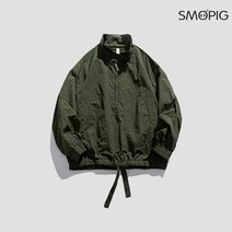 SMOPIG 남성 봄 기본 심플 솔리드 하이넥자켓