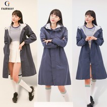 fairway 여성 남성 골프 우비 비옷 레인코트 바람막이 남녀공용, 네이비, L, 1개