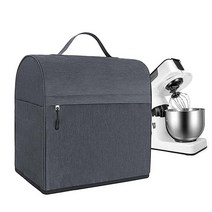 Femuar KitchenAid 키친에이드스탠드 믹서용 먼지 커버와 호환되는 포켓이 있는 스탠드 믹서 커버 6 8쿼트 35.6 x 24.1 43.2cm(14 9.5 17인치) 그레, Gray_Fits for 6-8 Quart Mixer