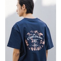 카멜워크 카멜 아일랜드 반팔 티셔츠 네이비