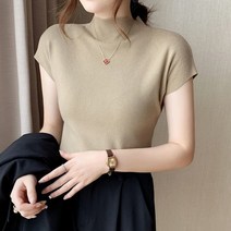 반목 HH-D51 반팔 캡소매 니트 베이직